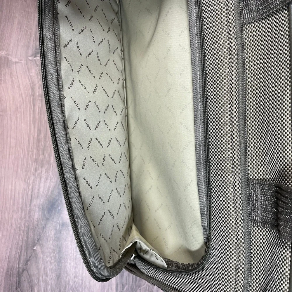 MODA Carry-On Travel Briefcase Bag Olive Green Laptop Messenger Shoulder Strap - Picture 9 of 12